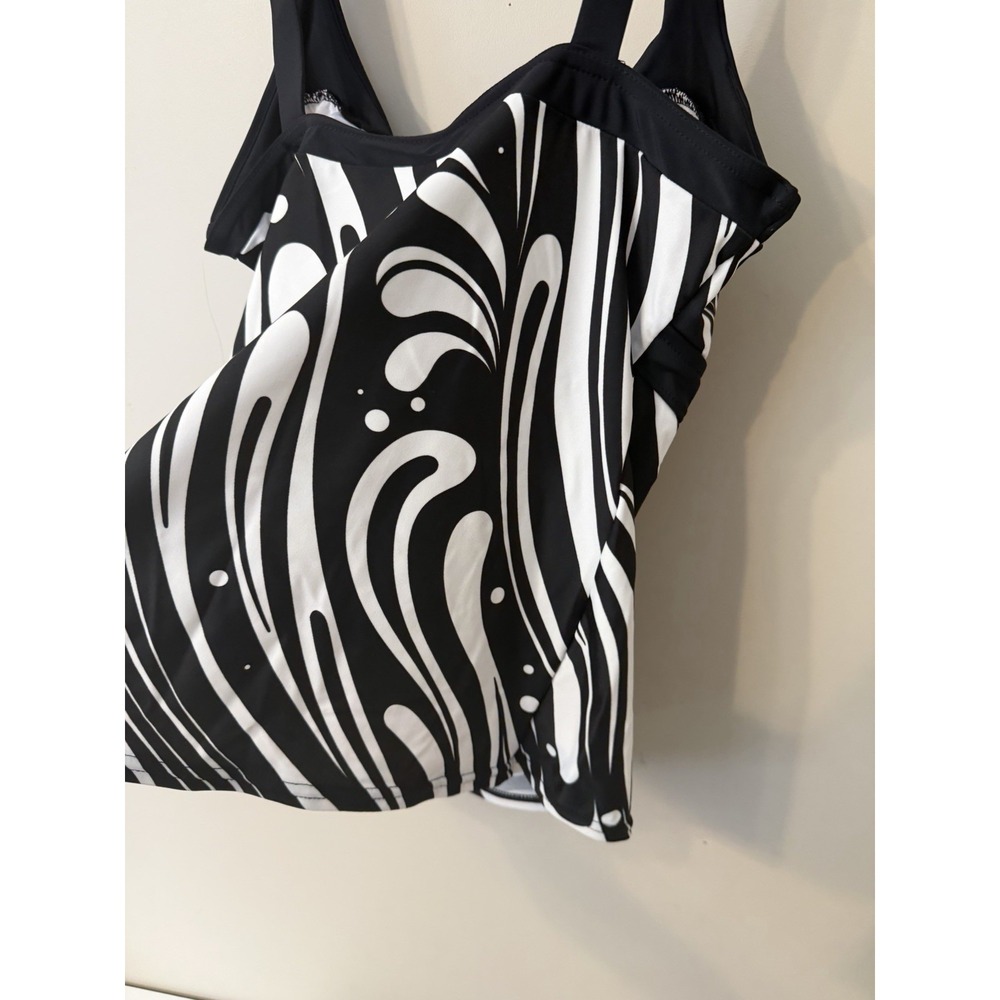 NWT ZeroXposur Women's Tankini Swim Top LIQUORICE Size 12 Swim Summer Pool Beach - Picture 11 of 16